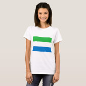 Lage kosten! Sierra Leone Flag T-shirt (Voorkant volledig)