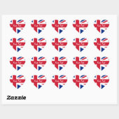 Lage kosten Union Jack Naam Tag Romantisch Hart Sticker (Vel)