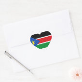 Lage kosten! Vlag Zuid-Soedan Hart Sticker (Envelop)