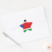 Lage kosten! Vlag Zuid-Soedan Ster Sticker (Envelop)