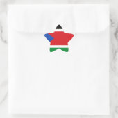 Lage kosten! Vlag Zuid-Soedan Ster Sticker (Tas)