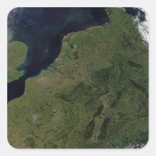 Lage landen vierkante sticker