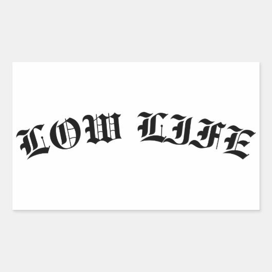 Lage Leven Lowrider Lifestyle Oude School Rechthoekige Sticker (Voorkant)