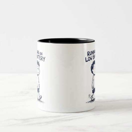 Lage Mok van de batterij - Cafeïne opladen nodig (Center)