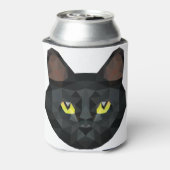 Lage Poly Black Cat | Lage polykunst Blikjeskoeler (Blikje Achterkant)