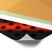 Lage Poly Blauwe en Gele Macaw Poster (Hoek)