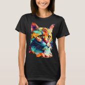 Lage Poly Cat T-shirt (Voorkant)