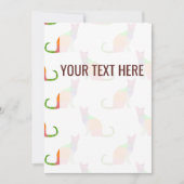 Lage Poly Kleurrijke Kat Patroon Aankondiging (Voorkant)