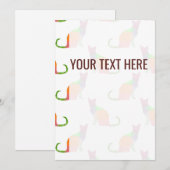 Lage Poly Kleurrijke Kat Patroon Aankondiging (Voorkant / Achterkant)