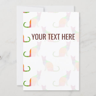 Lage Poly Kleurrijke Kat Patroon Aankondiging