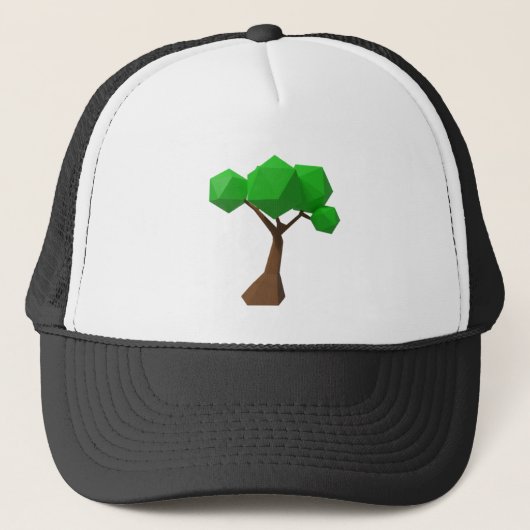 Lage poly Tree Render Trucker Pet (Voorkant)