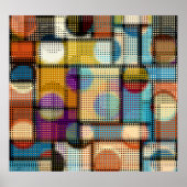 Lage polypixel kunst, geometrisch patroon. poster (Voorkant)