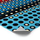 Lage polypixel kunst, geometrisch patroon. poster (Hoek)