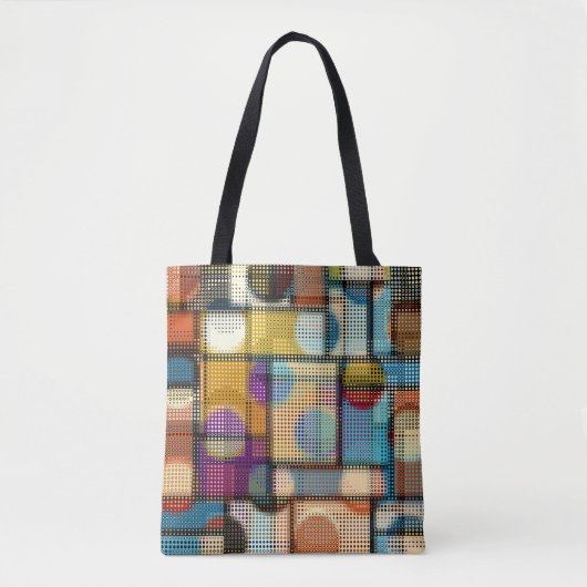 Lage polypixel kunst, geometrisch patroon. tote bag (Voorkant)
