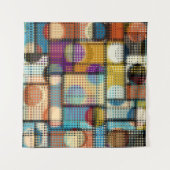 Lage polypixel kunst, geometrisch patroon. wandkleed (Voorkant (horizontaal))