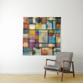 Lage polypixel kunst, geometrisch patroon. wandkleed (In situ)