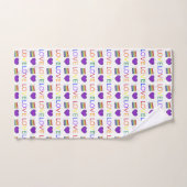 LAGE regenboogpride lade plak Paars hart Bad Handdoek (Handdoek)