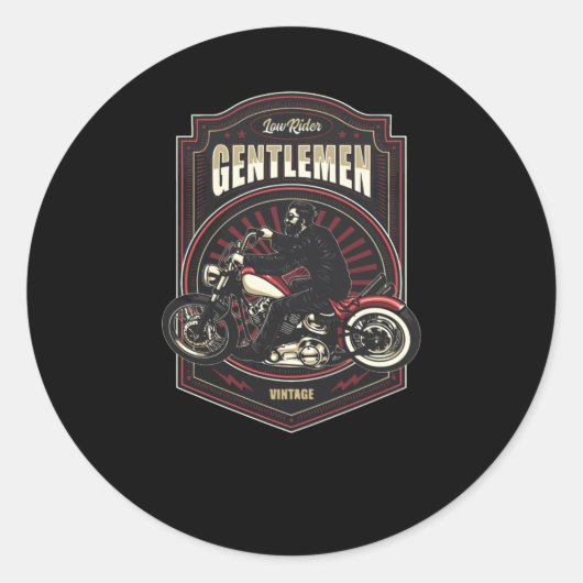 Lage Rider Ronde Sticker (Voorkant)