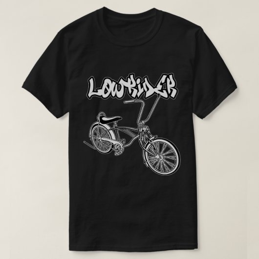 Lage ringfiets voor mannen. Chicano Cholo Lowrider T-shirt (Design voorkant)