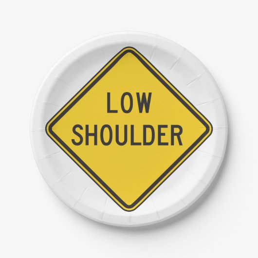 Lage schouderplaat papieren bordje (Voorkant)