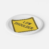 Lage schouderplaat papieren bordje (Gekanteld)