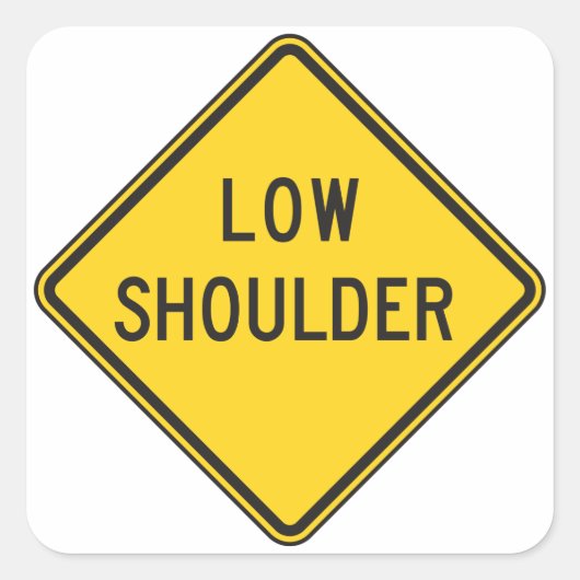 Lage schouderplaat vierkante sticker (Voorkant)