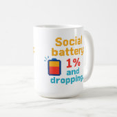 Lage sociale batterij koffiemok (Voorkant rechts)