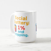 Lage sociale batterij koffiemok (Voorkant links)