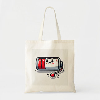 Lage sociale batterij tote bag