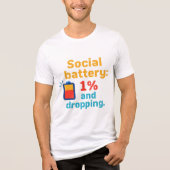 Lage sociale batterij Tri-Blend shirt (Voorkant)