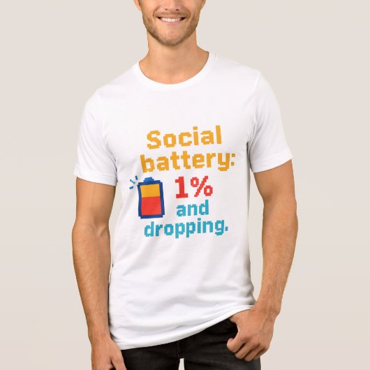 Lage sociale batterij Tri-Blend shirt (Voorkant)