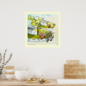 Lage steun boven Normandie Poster (Keuken)