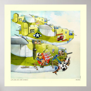 Lage steun boven Normandie Poster