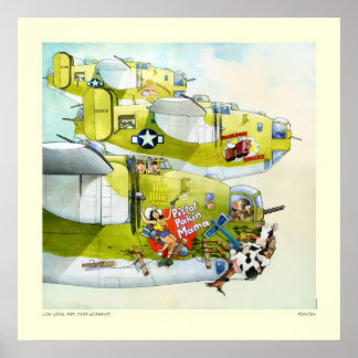 Lage steun boven Normandie Poster