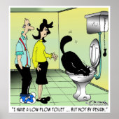 Lage-stroomtoiletten en katten poster (Voorkant)