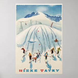 Lage Tatra Nízke Tatry Slowakije Berg Winter Poster