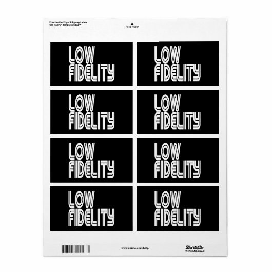 Lage trouw etiket (Full Sheet)