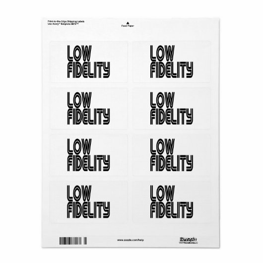 Lage trouw etiket (Full Sheet)