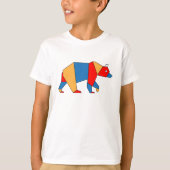 Lage Veelhoek Beer Cartoon Art T-shirt (Voorkant)