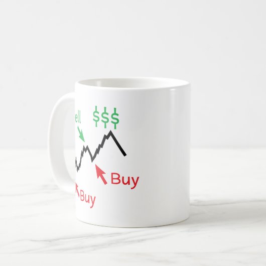 Lage verkoop High T-Shirt - Stockhandelaar - Gift Koffiemok (Voorkant links)