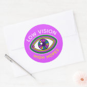 Lage visie, hoge hoop aangepaste oogblindheid ronde sticker (Envelop)