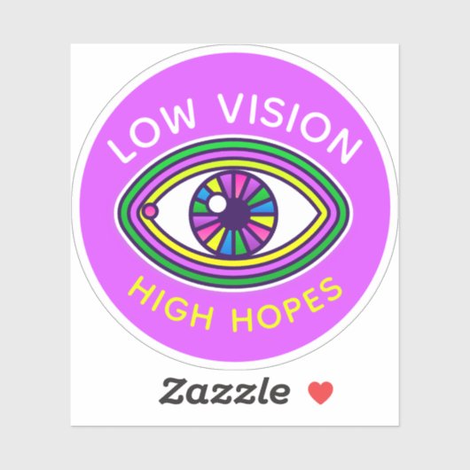 Lage visie, hoge hoop aangepaste oogblindheid sticker (Vel)