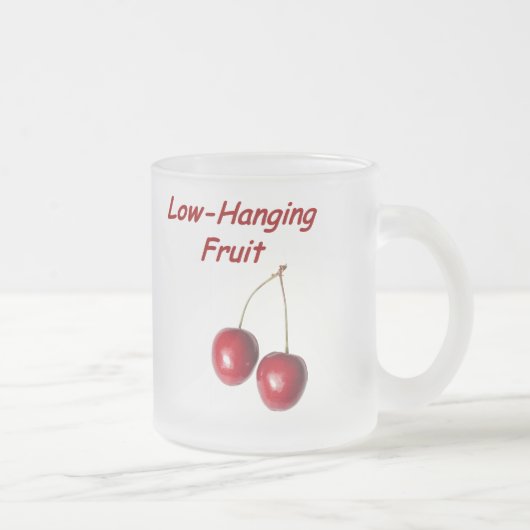 Lage vruchten matglas koffiemok (Rechts)