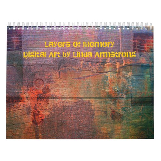 Lagen Abstracte digitale kunstkalender voor geheug Kalender (Hoes)