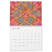 Lagen Abstracte digitale kunstkalender voor geheug Kalender (Mar 2027)