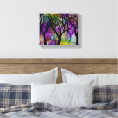 Lagen bomen op de achtergrond van Mica Canvas Afdruk (Insitu (Slaapkamer))