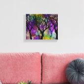 Lagen bomen op de achtergrond van Mica Canvas Afdruk (Insitu (Woonkamer))