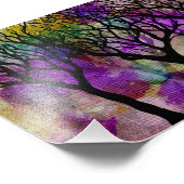 Lagen bomen op de achtergrond van Mica Foto Afdruk (Hoek)