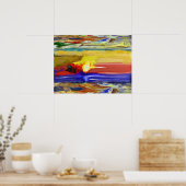 Lagen in de Abstracte wereld Poster (Keuken)