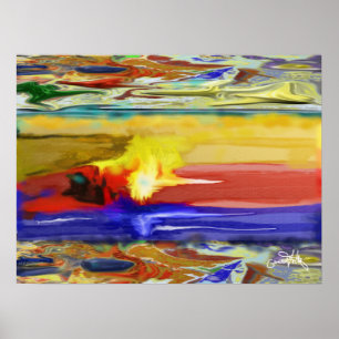 Lagen in de Abstracte wereld Poster